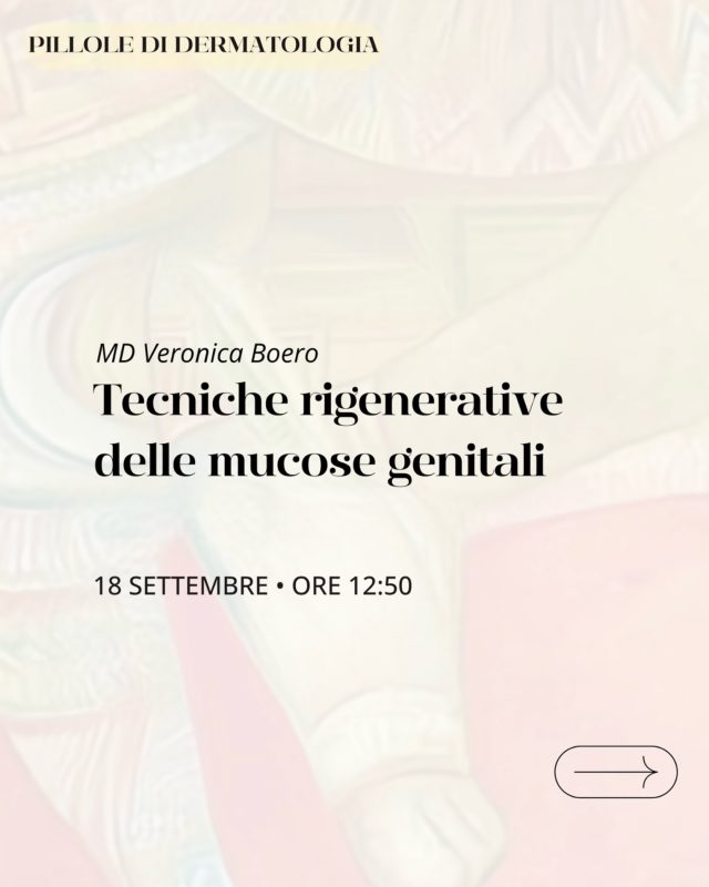 La dottoressa Boero, Ginecologa a Milano, porterà un interessante approfondimento dal titolo Tecniche rigenerative delle mucose genitali.

La medicina rigenerativa rappresenta uno degli ambiti di maggiore sviluppo nel trattamento delle patologie della cute e delle mucose vulvari, offrendo nuove prospettive terapeutiche nei casi in cui le terapie corticosteroidee di prima linea non consentano un completo recupero della sintomatologia e delle alterazioni anatomo-funzionali.

Per informazioni sull’iscrizione o per conoscere il programma completo visita il sito dermocosm.com

📍 Palazzo Castiglioni, Milano
📆 18 settembre 2026
🎓 7 crediti ECM

Partecipazione gratuita per gli specializzandi.

Grazie alle aziende sponsor per il loro sostegno incondizionato.

#dermocosm #dermocosmvitacutis #mbw #milanobeautyweek #dermatologiarigenerativa

@associazionecosmeticaitalia @milanobeautyweek